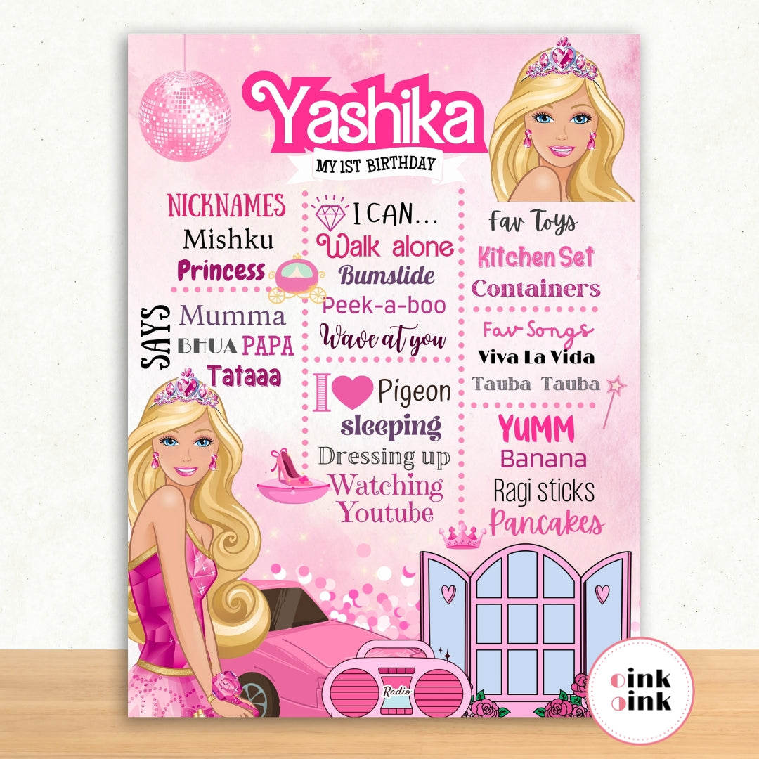 Barbie Chalkboard