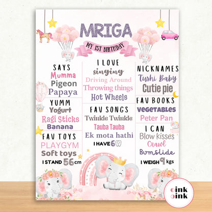 Pink Elephant Chalkboard