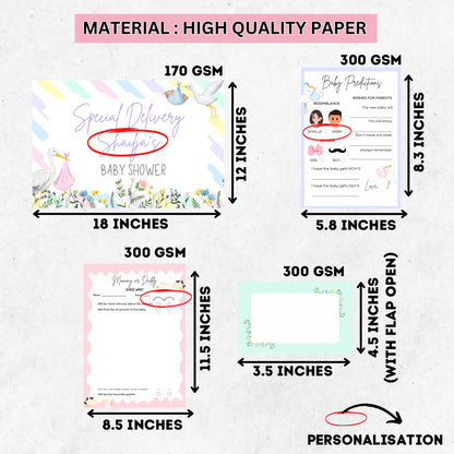 Stork Theme Baby Shower Kit