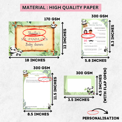 Panda Theme Baby Shower Kit