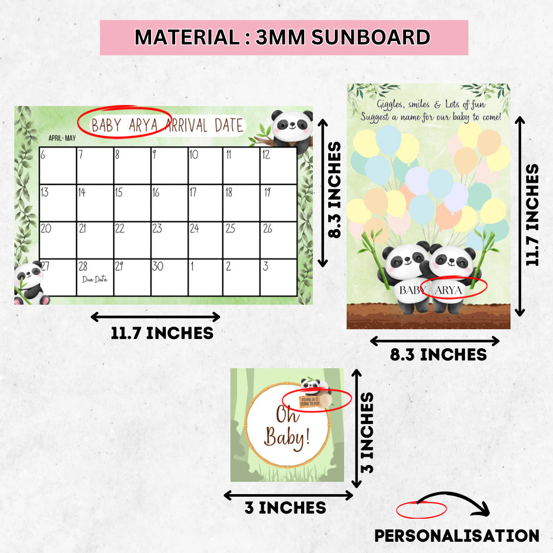 Panda Theme Baby Shower Kit