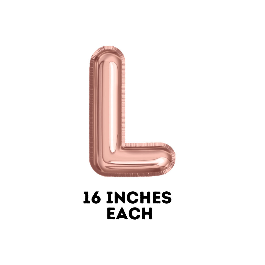Woof Rose Gold Foil Balloons